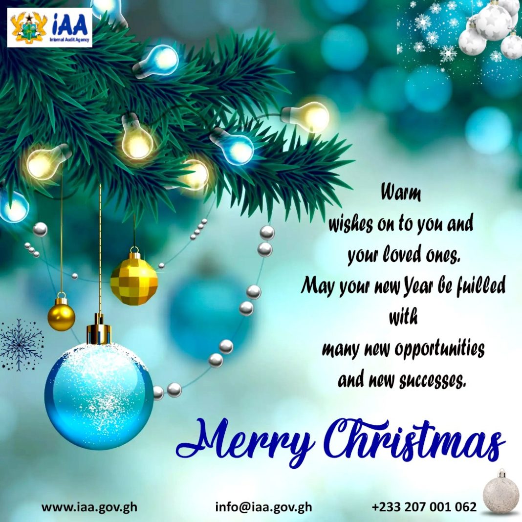 Iaa Wishes Its Valued Stakeholders A Merry Christmas! - Internal Audit 