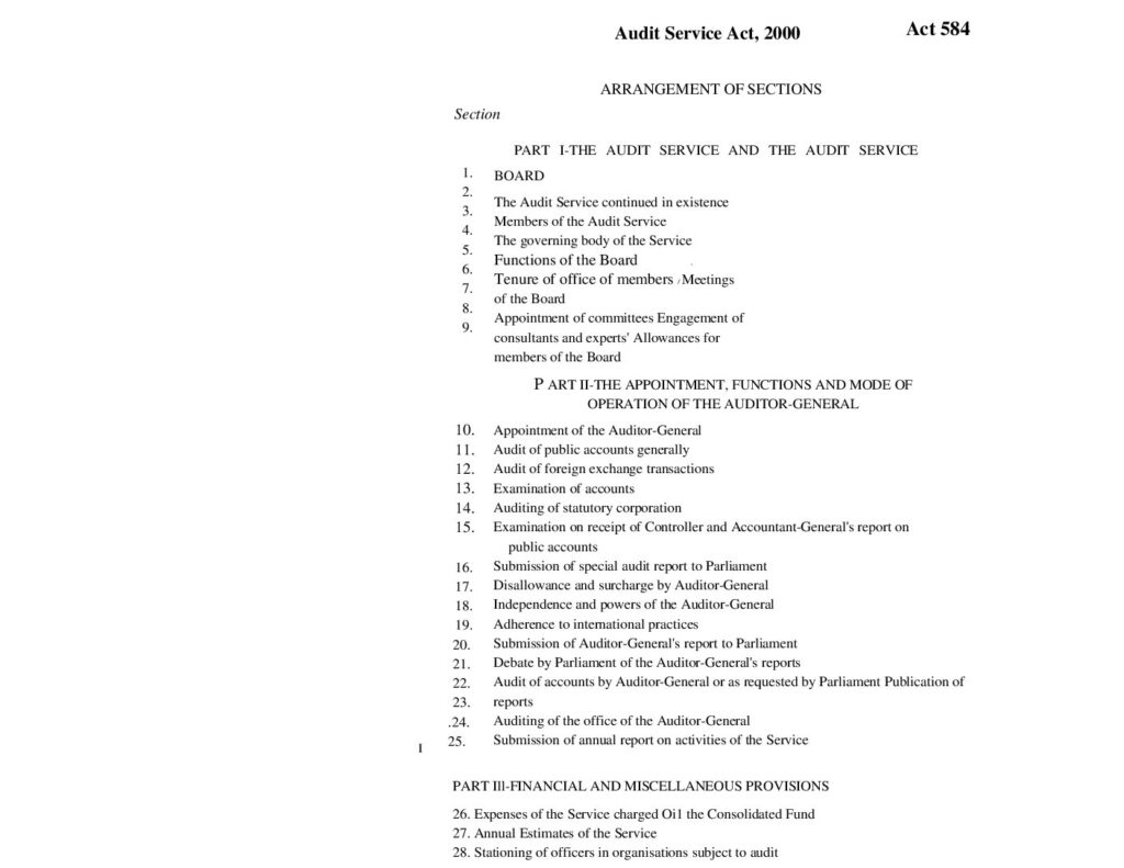 thumbnail of Audit Service Act 2000 (ACT 584)